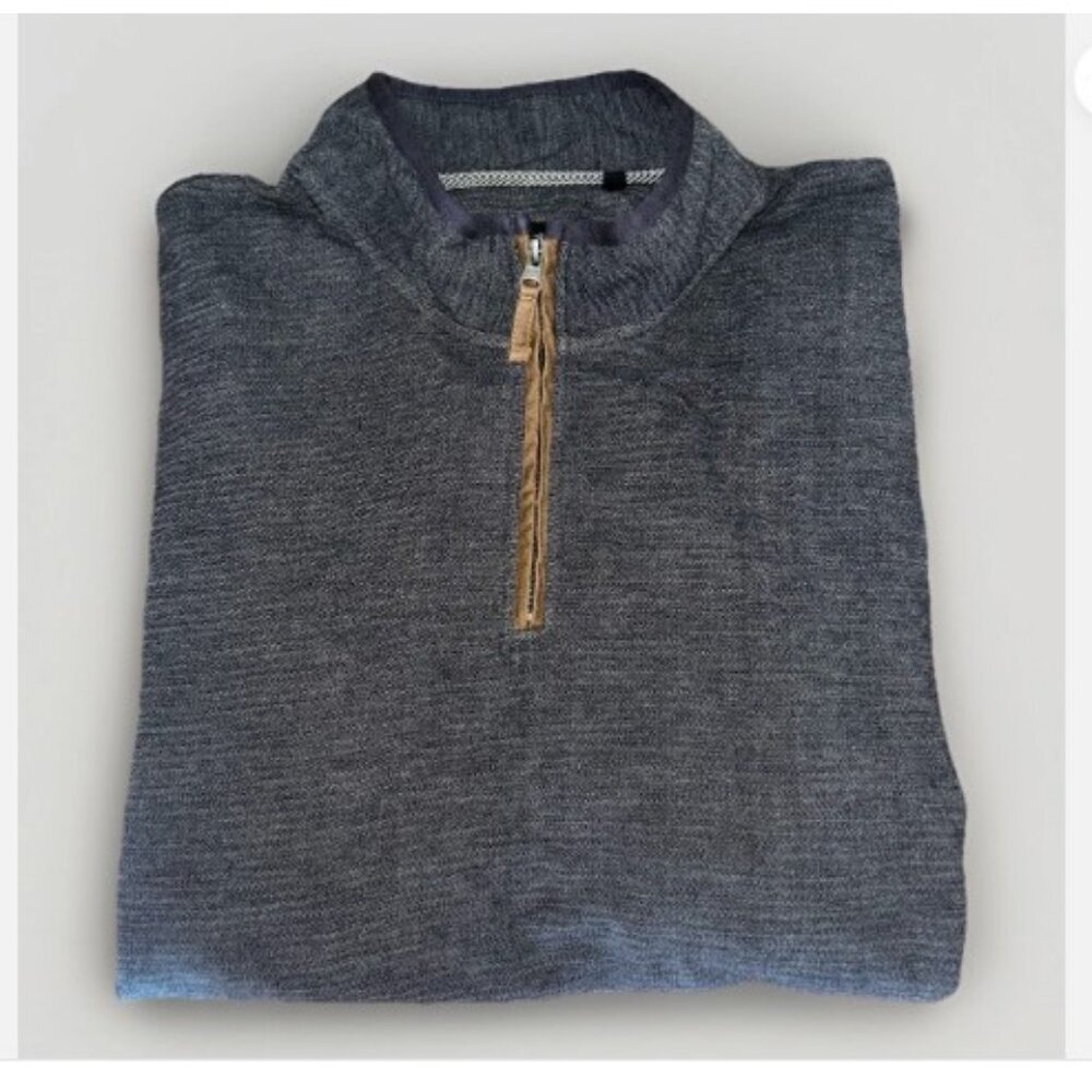 Dakota Grizzly Mens Dash 1/4 Zip Pullover Sweater Size 2XL Charcoal Gray Casual